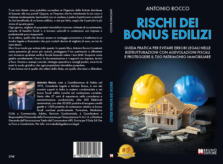 Antonio Rocco lancia il Bestseller “Rischi Dei Bonus Edilizi” COVER-800-ROCCO