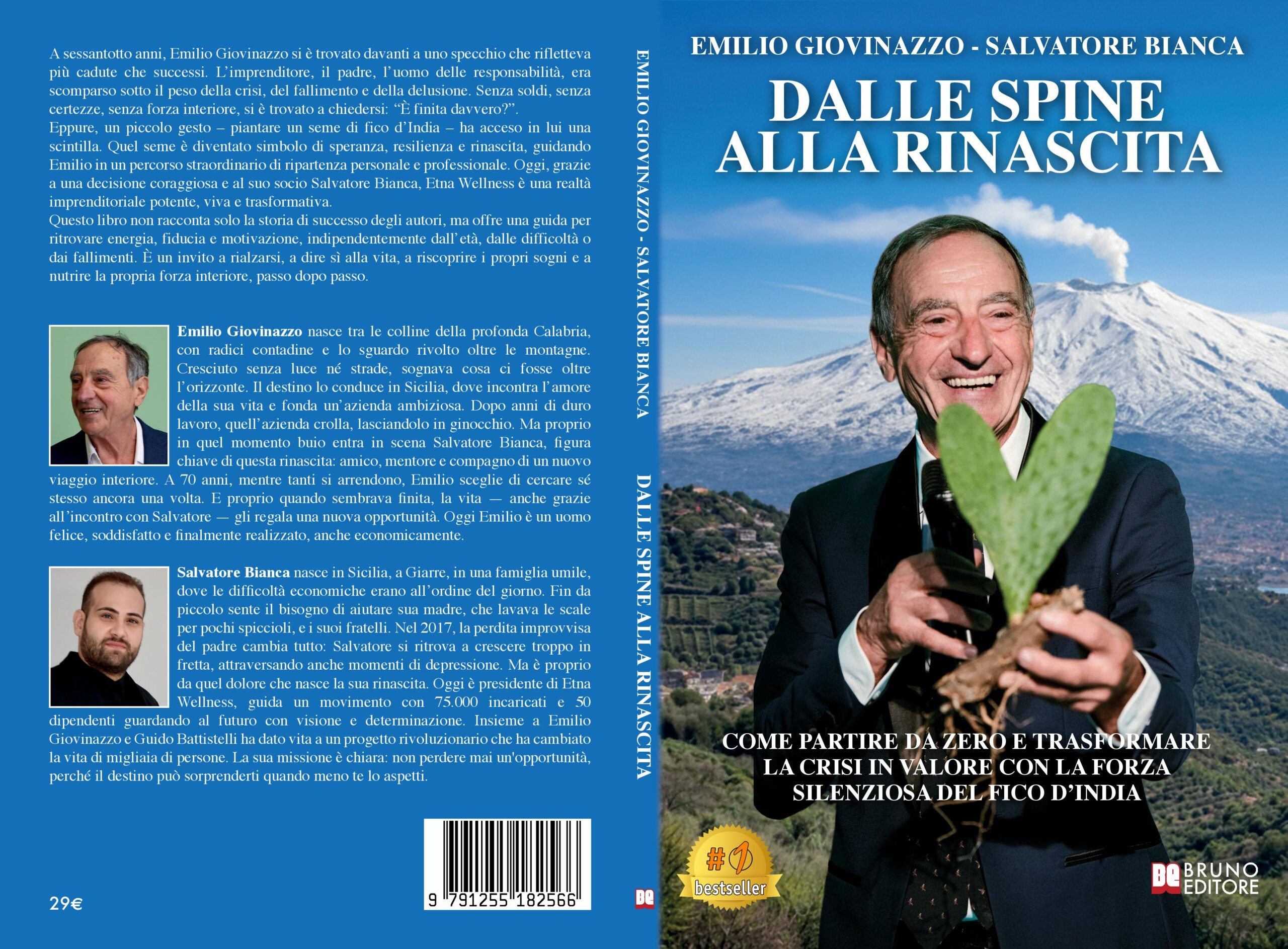 Emilio Giovinazzo e Salvatore Bianca lanciano il Bestseller “Dalle Spine Alla Rinascita” COVER-PROMO