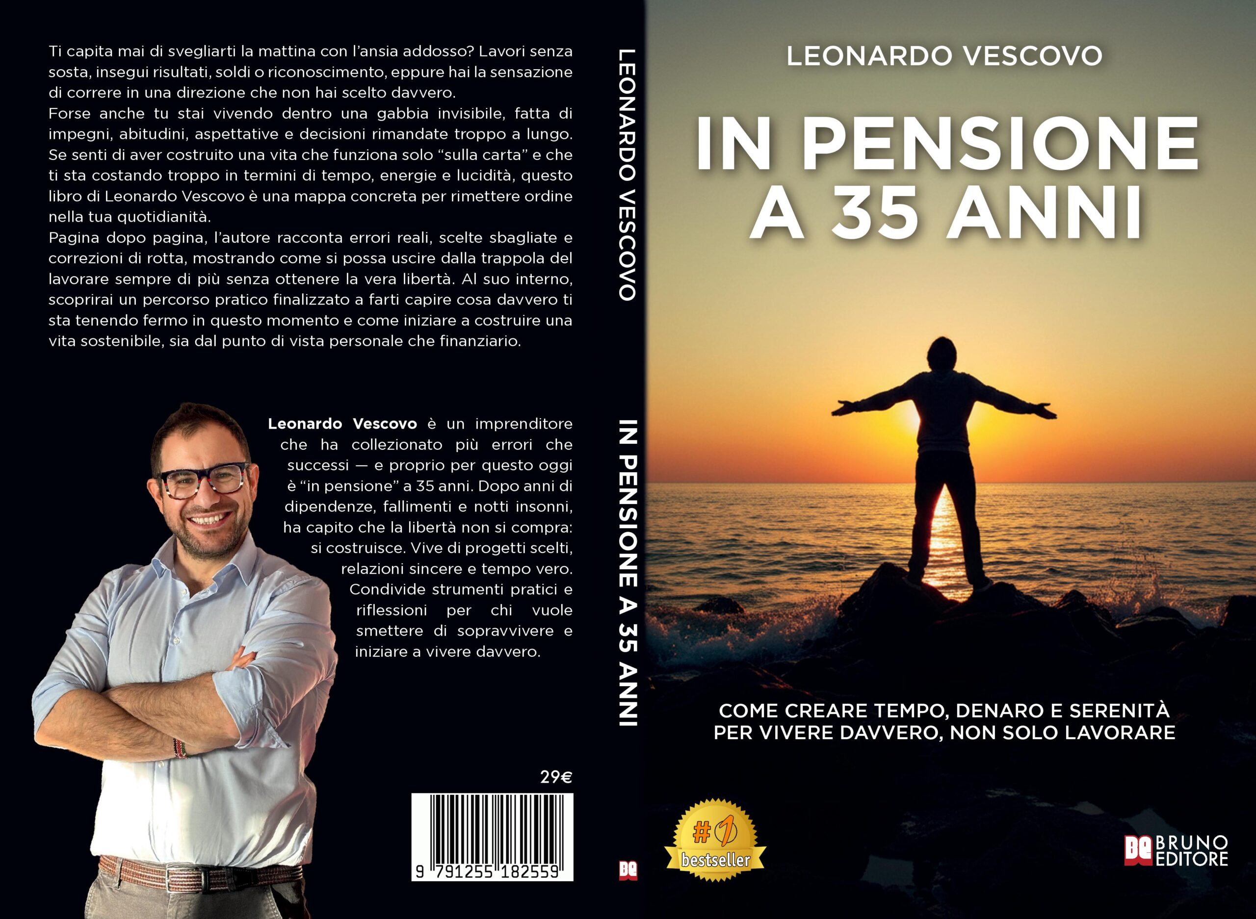 Leonardo Vescovo lancia il Bestseller “In Pensione A 35 Anni” COVER-PROMO