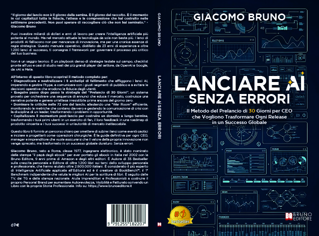 Giacomo Bruno: il 36° libro “Lanciare AI Senza Errori” è per Sam Altman e Elon Musk Giacomo Bruno Lanciare AI_Amazon.indd