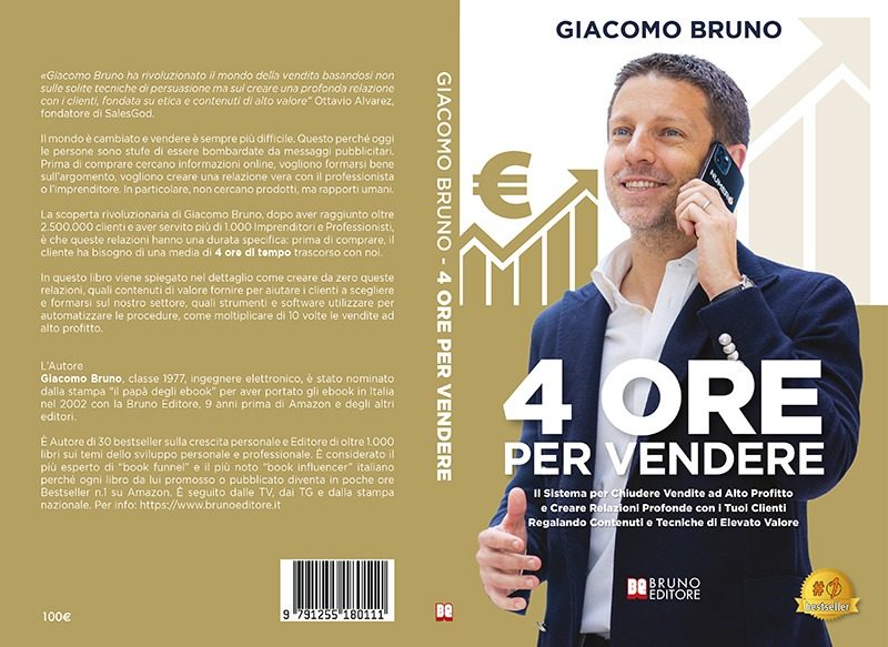 4 Ore Per Vendere, Giacomo Bruno lancia il suo 30° libro