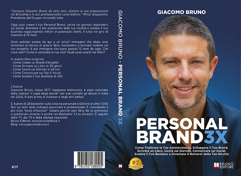 Personal Brand 3X: Giacomo Bruno presenta il suo 28° libro in diretta Zoom