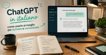 ChatGPT in italiano come usarlo al meglio per scrivere e comunicare Scrivania con chat aperta che mostra come usare ChatGPT in italiano per scrivere