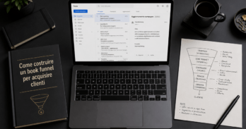 Come costruire un book funnel per acquisire clienti Schema di come costruire un book funnel per acquisire clienti con libro e email