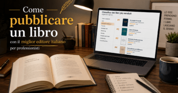 Come pubblicare un libro con il miglior editore italiano per professionisti Libro professionale aperto su scrivania con classifica bestseller Amazon e come pubblicare con miglior editore italiano professionisti