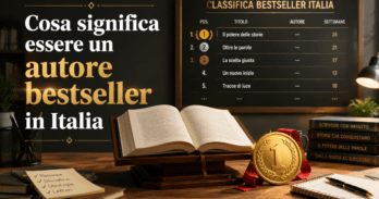 Cosa significa essere un Autore Bestseller in Italia Schema visuale di un autore bestseller in Italia con libro e classifica Amazon numero uno