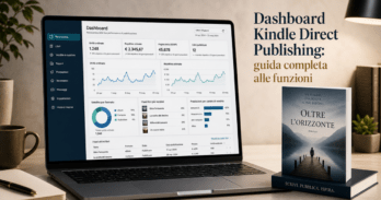 Dashboard Kindle Direct Publishing guida completa alle funzioni Schermata della dashboard Kindle Direct Publishing con grafici royalty e report vendite su Amazon KDP