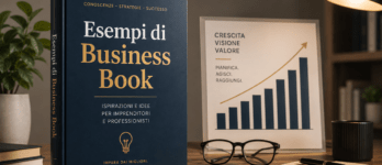 Esempi di Business Book: i libri di imprenditori italiani che hanno funzionato Libro aperto con grafico di crescita, esempi di business book per imprenditori italiani