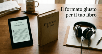 Il formato giusto per il tuo libro: come scegliere tra ebook, cartaceo e audiolibro Come scegliere il formato del libro tra ebook, libro cartaceo e audiolibro per autori