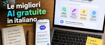 Le migliori AI gratuite in italiano: la mappa completa per iniziare Illustrazione delle migliori AI gratuite in italiano per scrivere, cercare e creare contenuti