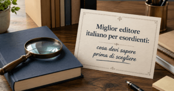 Miglior editore italiano per esordienti: cosa devi sapere prima di scegliere Schema visivo per scegliere il miglior editore italiano per esordienti con libro e lente