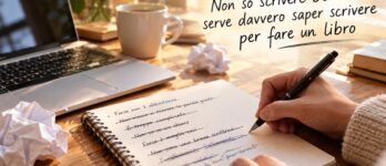 Non so scrivere bene: serve davvero saper scrivere per fare un libro Autore alle prese con il dubbio se serve saper scrivere per fare un libro professionale