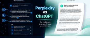 Perplexity vs ChatGPT: quale usare per cercare informazioni affidabili Illustrazione del confronto Perplexity vs ChatGPT per cercare informazioni affidabili online
