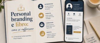 Personal branding e libro: come si rafforzano Illustrazione di personal branding e libro come strumenti di autorevolezza professionale