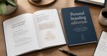 Personal branding editoriale perché un professionista deve scrivere un libro Libro aperto e penna su scrivania che illustra il personal branding editoriale per professionisti