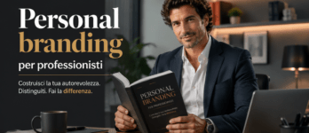 Personal branding per professionisti: perché la sola competenza non basta più per acquisire clienti Professionista italiano con il proprio libro, simbolo del personal branding per professionisti