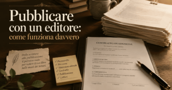 Pubblicare con un editore: come funziona davvero Contratto e manoscritto a confronto per capire come funziona pubblicare con un editore tradizionale